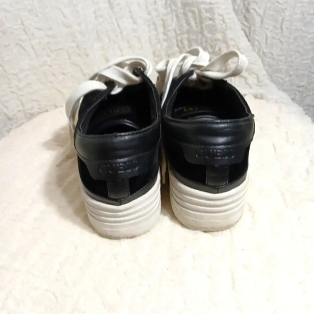 Guess black faux